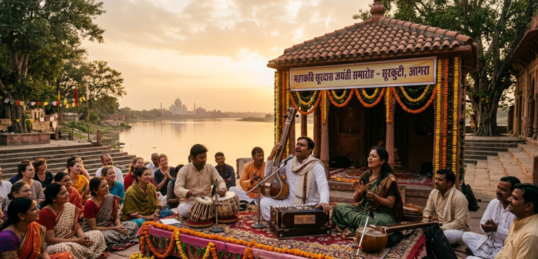 भक्ति, साहित्य और संगीत का महासंगम: आगरा की ‘सूरकुटी’ में गूंजे महाकवि सूरदास के अमर पद